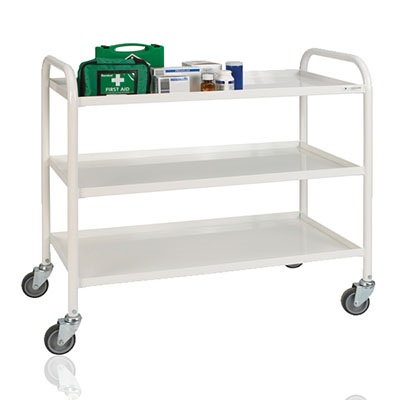 Fully Welded 3 Tier Medical  Trolley 1060 mm Long